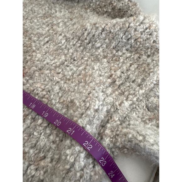 Eileen Fisher Alpaca Loop Knit Turtleneck Sweater in Beige - Women's Medium - Picture 7 of 8